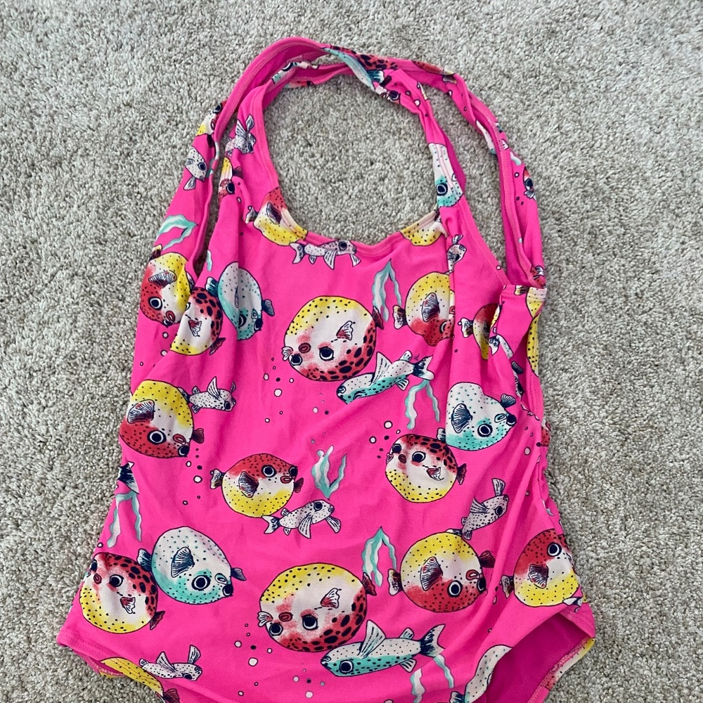 HOT PINK PUFFERFISH SWIMSUIT!!!!!!!!